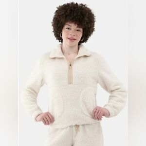 No Boundaries Womens Sz 8-10 Set Half Zip Plush Pullover with Pockets And Pants